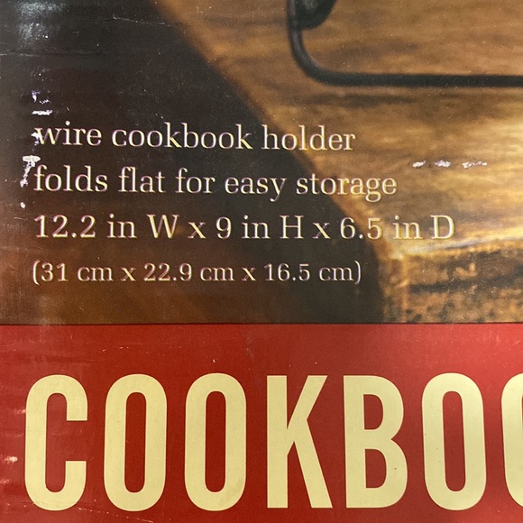 Black wired cookbook holder - Picture 2 of 2